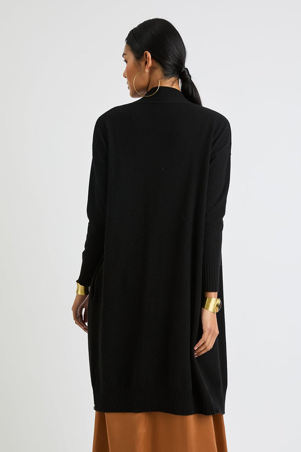 + Beryll Debbie Long Silk Cashmere Cardigan | Black - +Beryll Worn By Good People