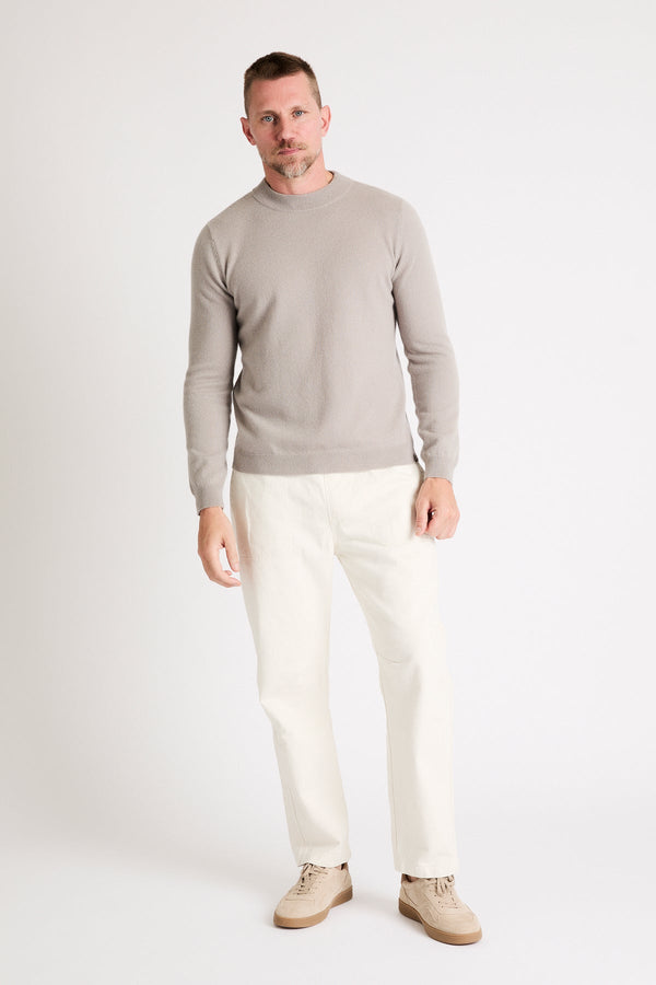 +Beryll Enzo Cashmere Sweater | Stone - +Beryll Worn By Good People