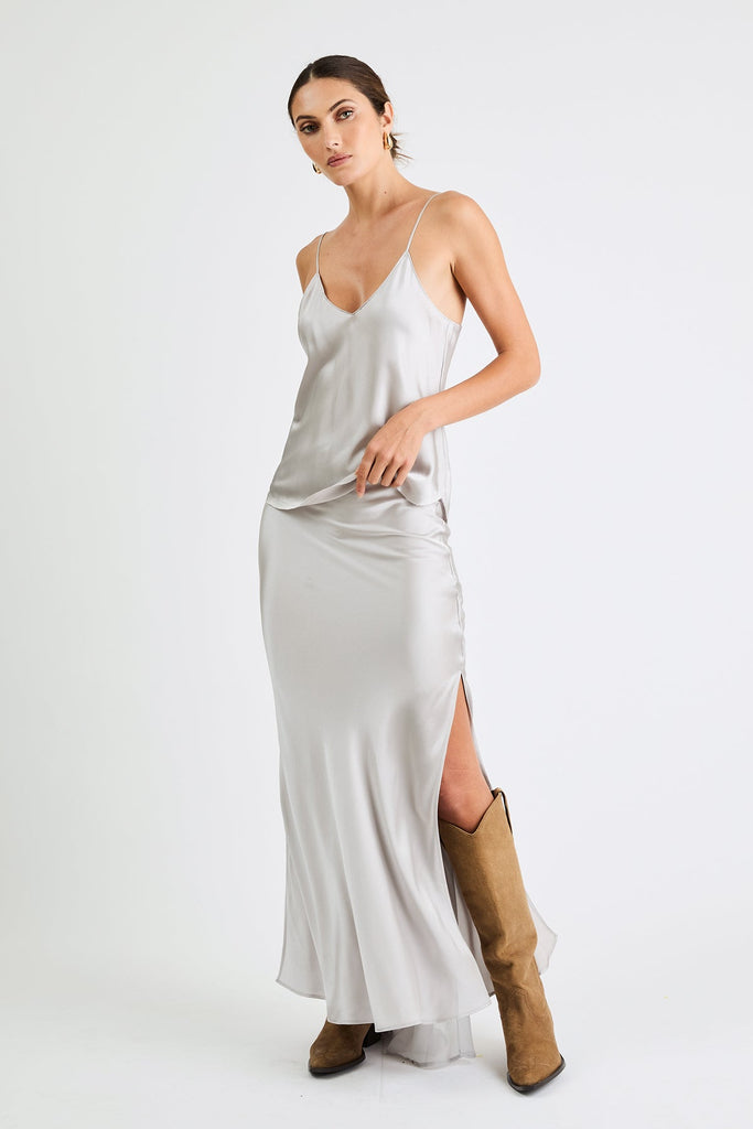 + Beryll Helena Silk Skirt | Pearl - +Beryll Worn By Good People