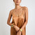 Julie silk maxi dress in Copper, front view
