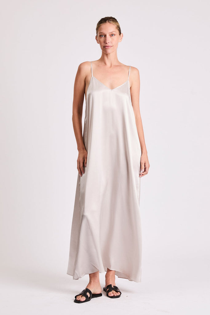 + Beryll Julie Silk Maxi Dress | Pearl - +Beryll Worn By Good People