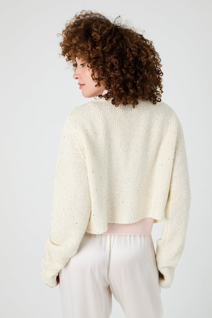 + Beryll Katharine Cropped Sparkle Cardigan | Dove - +Beryll Worn By Good People