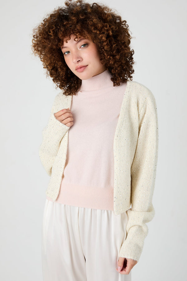 + Beryll Katharine Cropped Sparkle Cardigan | Dove - +Beryll Worn By Good People