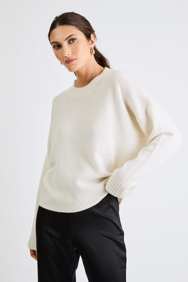 + Beryll Laurie Cashmere Sweater | Winter White - +Beryll Worn By Good People