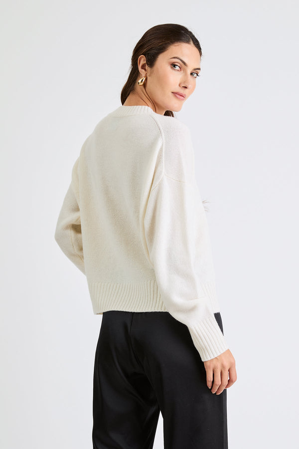 + Beryll Laurie Cashmere Sweater | Winter White - +Beryll Worn By Good People