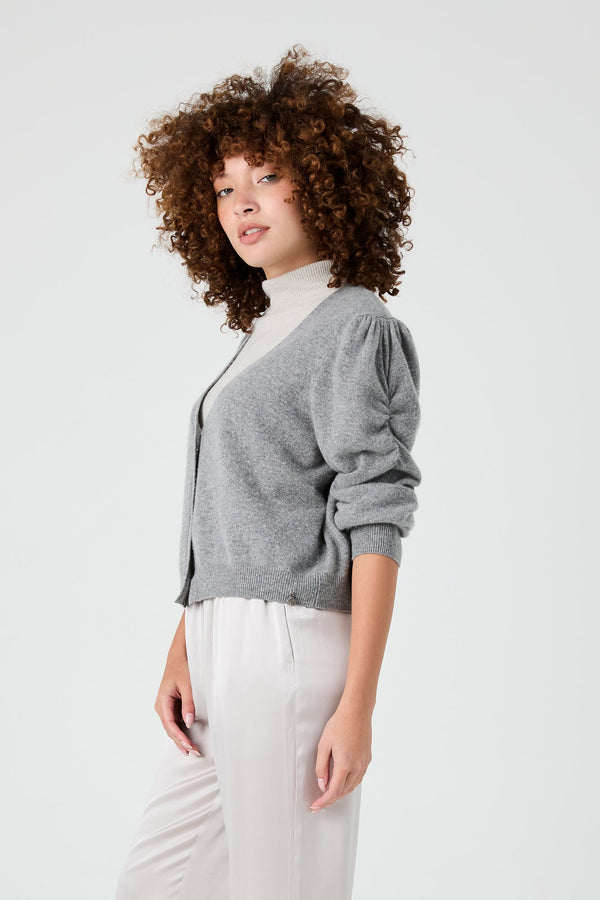 + Beryll Lily Cashmere Smocked Cardigan | Oyster - +Beryll Worn By Good People