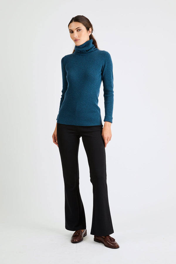 + Beryll Missy Cashmere Turtleneck Sweater | Petrol - +Beryll Worn By Good People