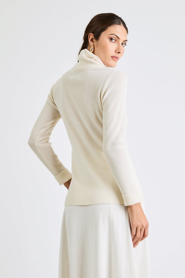+ Beryll Missy Cashmere Turtleneck Sweater | Winter White - +Beryll Worn By Good People