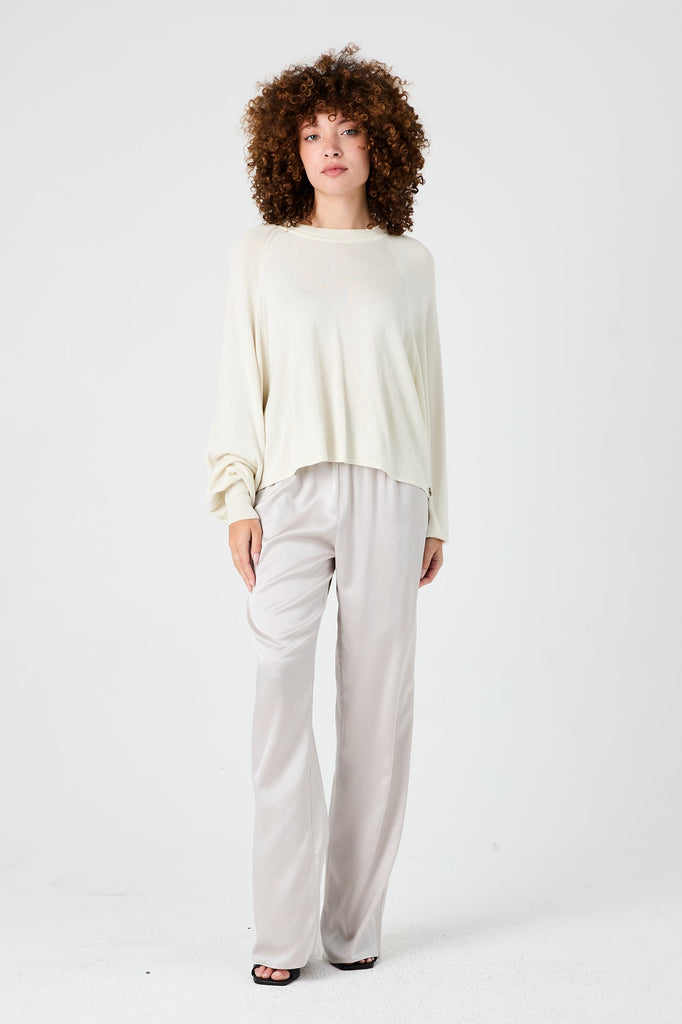 + Beryll Moni Silk Cashmere Top | Ivory - +Beryll Worn By Good People