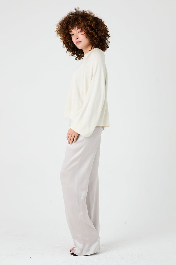 + Beryll Moni Silk Cashmere Top | Ivory - +Beryll Worn By Good People