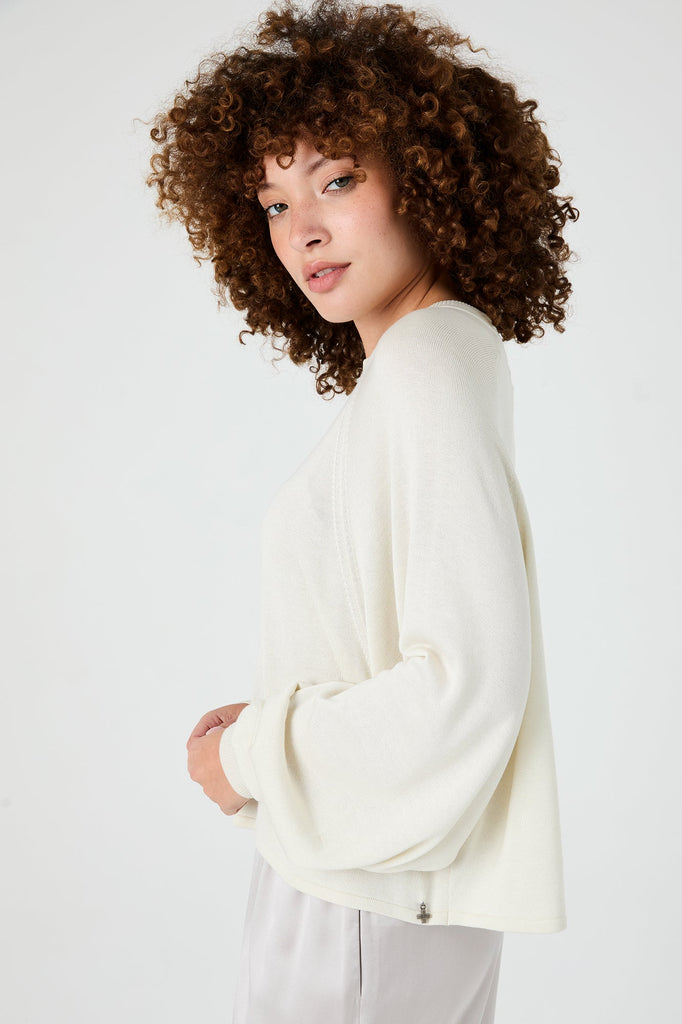 + Beryll Moni Silk Cashmere Top | Ivory - +Beryll Worn By Good People