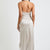 Naomi silk skirt in Pearl (Silver Gray), back view