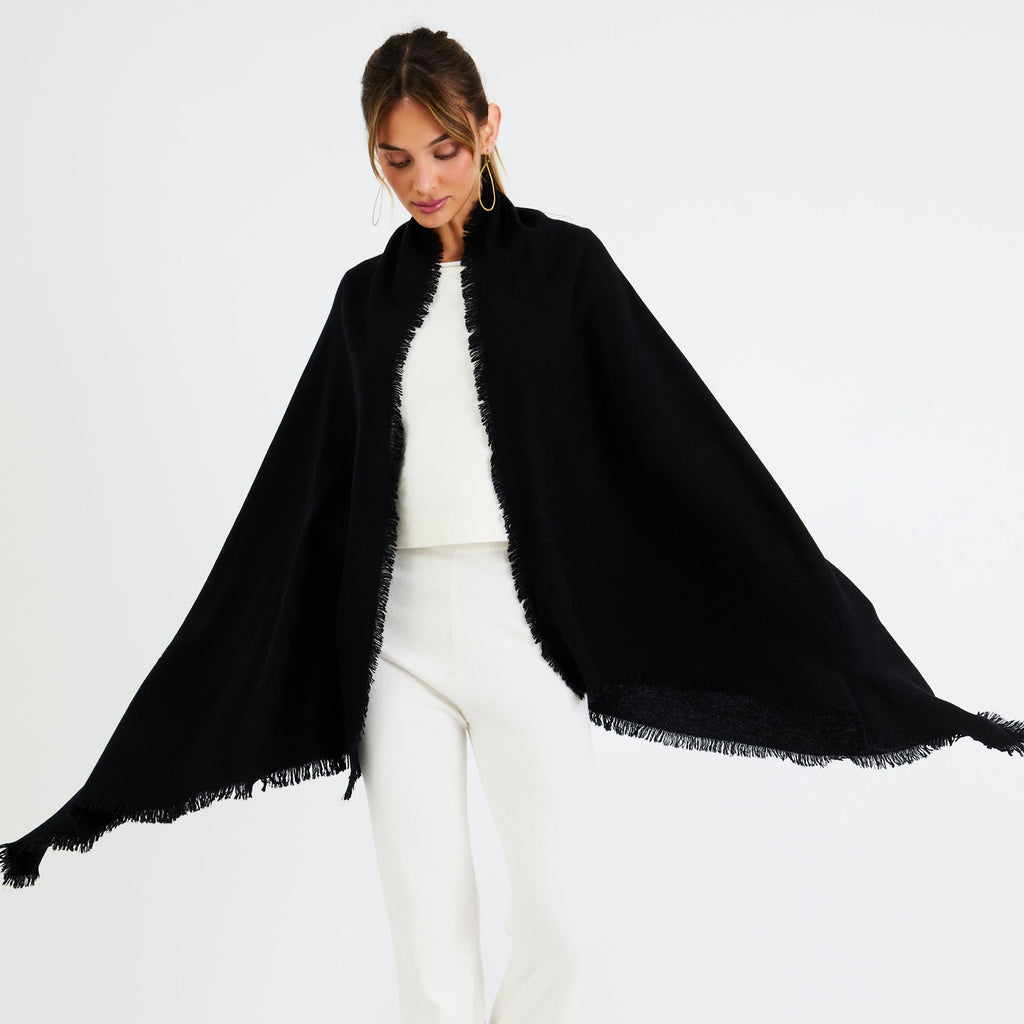+Beryll Oversized Wrap Scarf | Black - +Beryll Worn By Good People