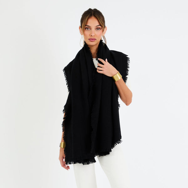 +Beryll Oversized Wrap Scarf | Black - +Beryll Worn By Good People