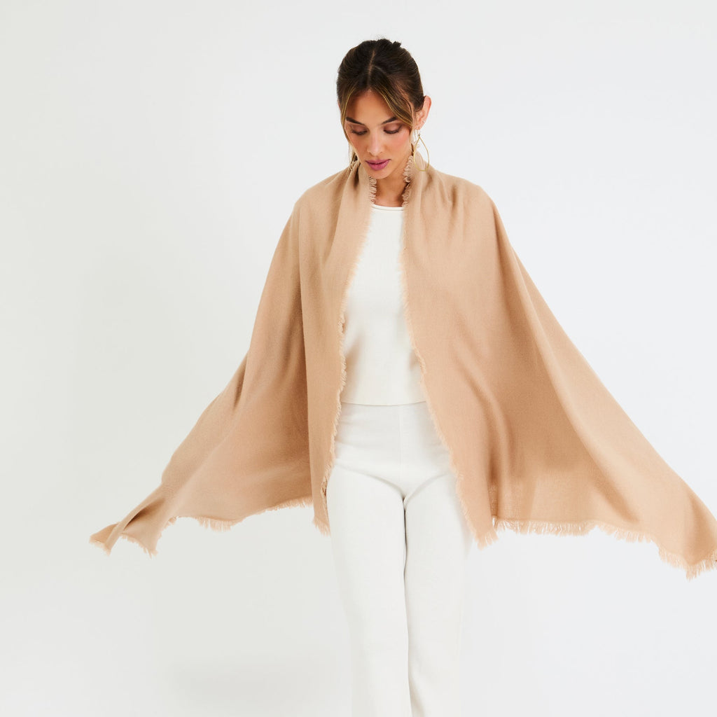 +Beryll Oversized Wrap Scarf | Camel - +Beryll Worn By Good People