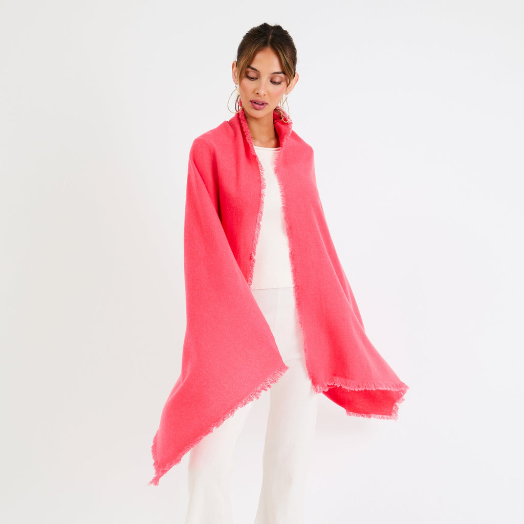 +Beryll Oversized Wrap Scarf | Coral - +Beryll Worn By Good People