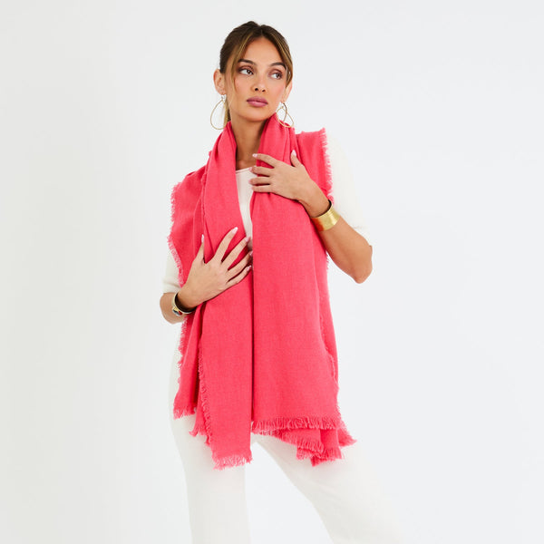 +Beryll Oversized Wrap Scarf | Coral - +Beryll Worn By Good People
