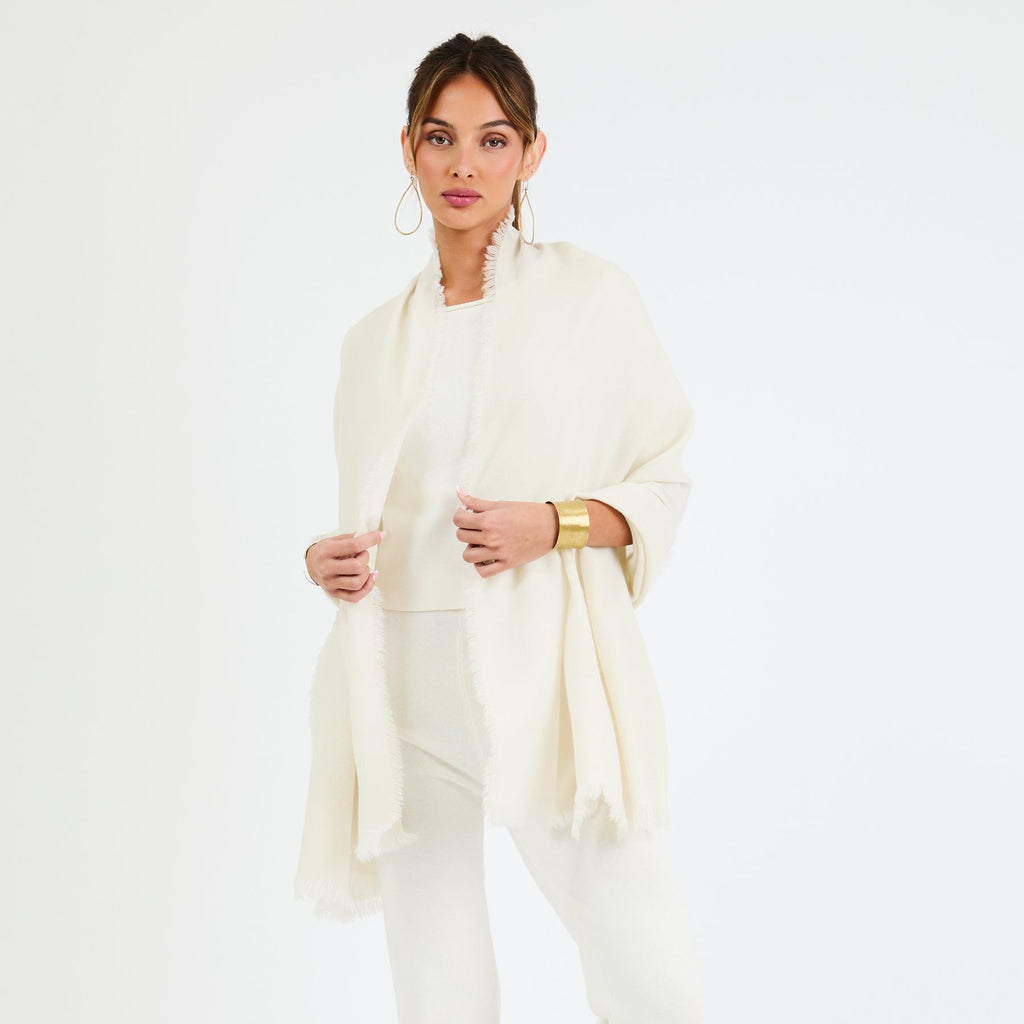 +Beryll Oversized Wrap Scarf | Ivory - +Beryll Worn By Good People