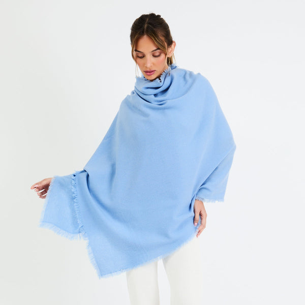 +Beryll Oversized Wrap Scarf | Sky Blue - +Beryll Worn By Good People