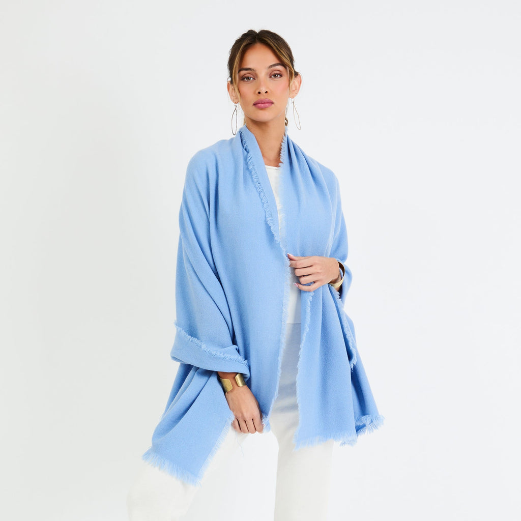 +Beryll Oversized Wrap Scarf | Sky Blue - +Beryll Worn By Good People