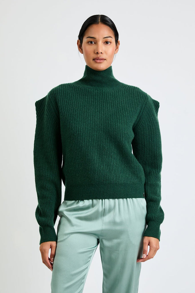 + Beryll Pamela Cashmere Sweater | Bottle Green - +Beryll Worn By Good People