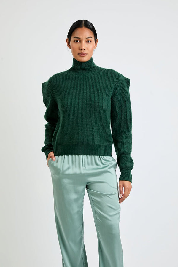 + Beryll Pamela Cashmere Sweater | Bottle Green - +Beryll Worn By Good People
