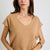 + Beryll Petra Cashmere V - Neck Top | Almond - +Beryll Worn By Good People