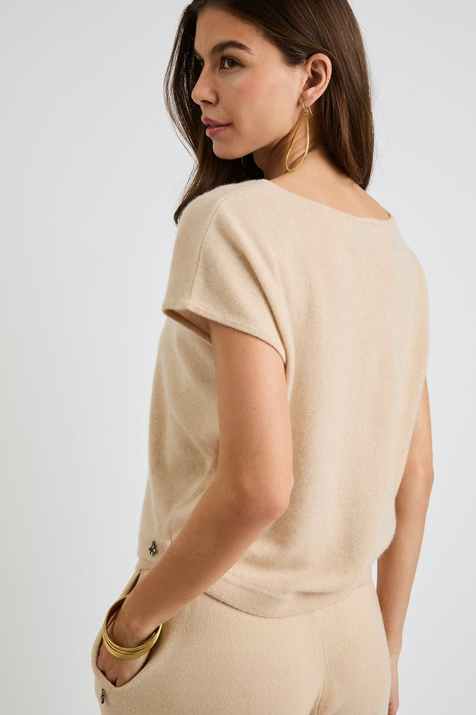 + Beryll Petra Cashmere V - Neck Top | Sand - +Beryll Worn By Good People