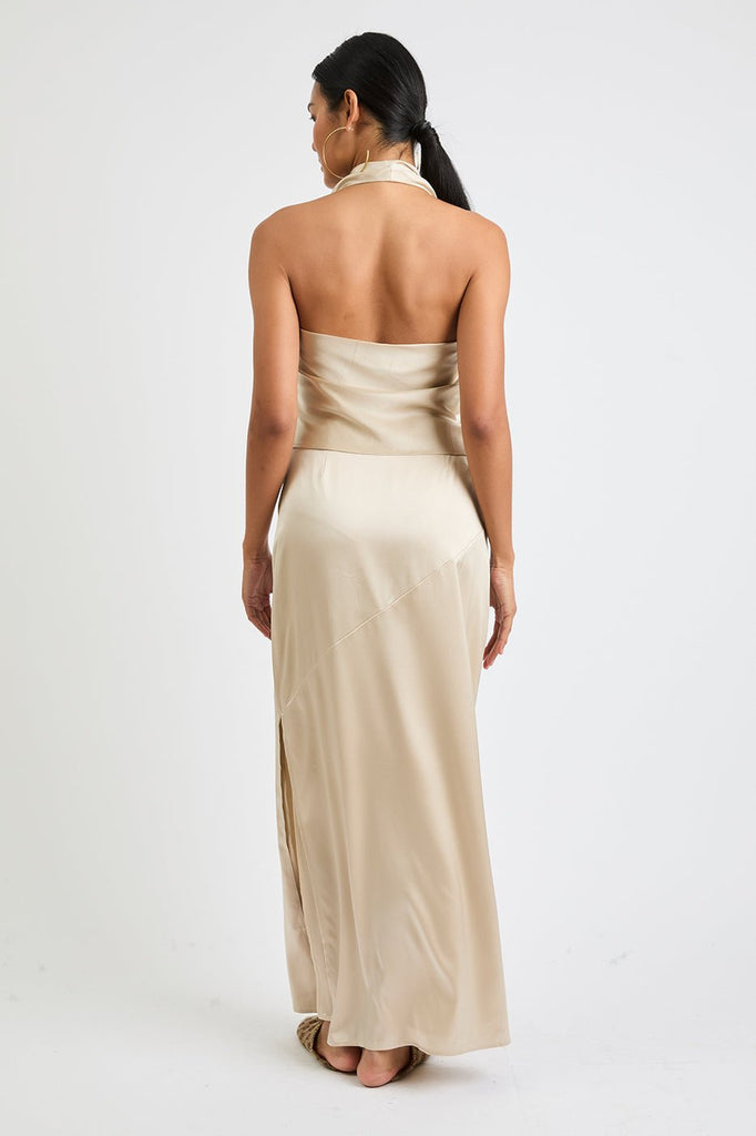 Beryll Poppy Silk Top | Latte - +Beryll Worn By Good People