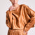 + Beryll Sierra Silk Long Sleeve Cropped Top | Copper - +Beryll Worn By Good People