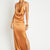 Naomi silk skirt in Copper, side view
