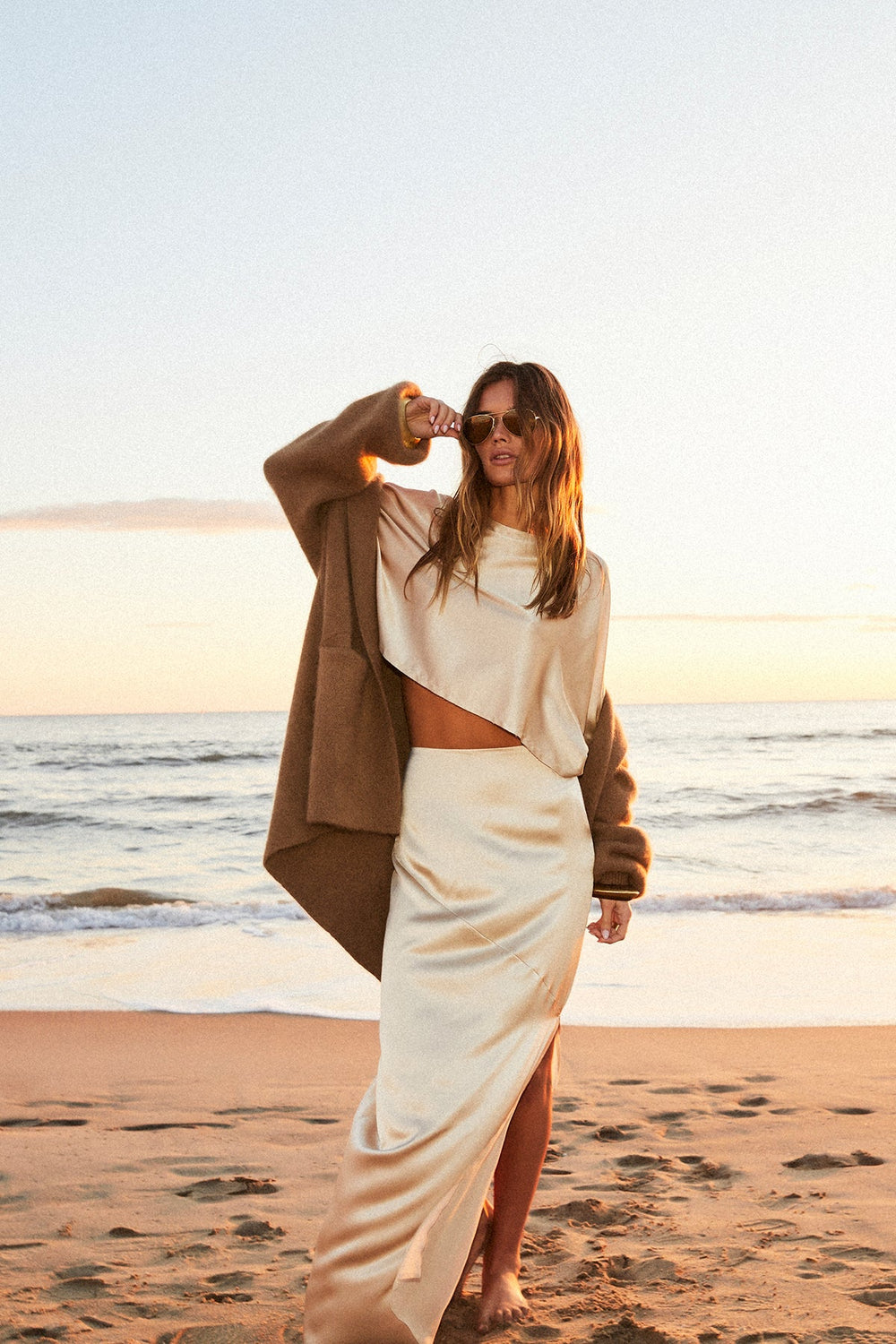 + Beryll Naomi Silk Skirt | Latte - + Beryll Silk Skirt Naomi | Latte - +Beryll Worn By Good People