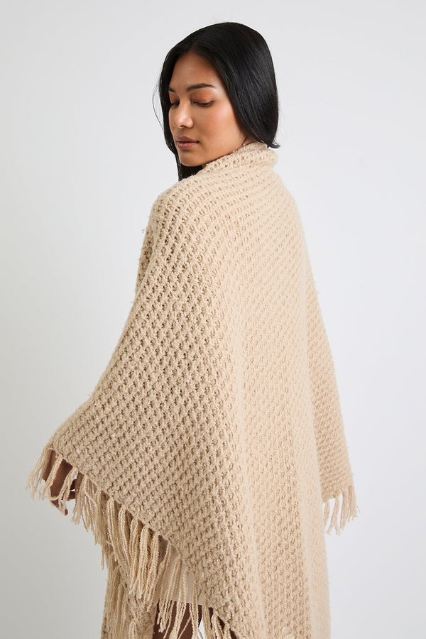 + Beryll Stephanie Popcorn Fringe Wrap | Sand - +Beryll Worn By Good People