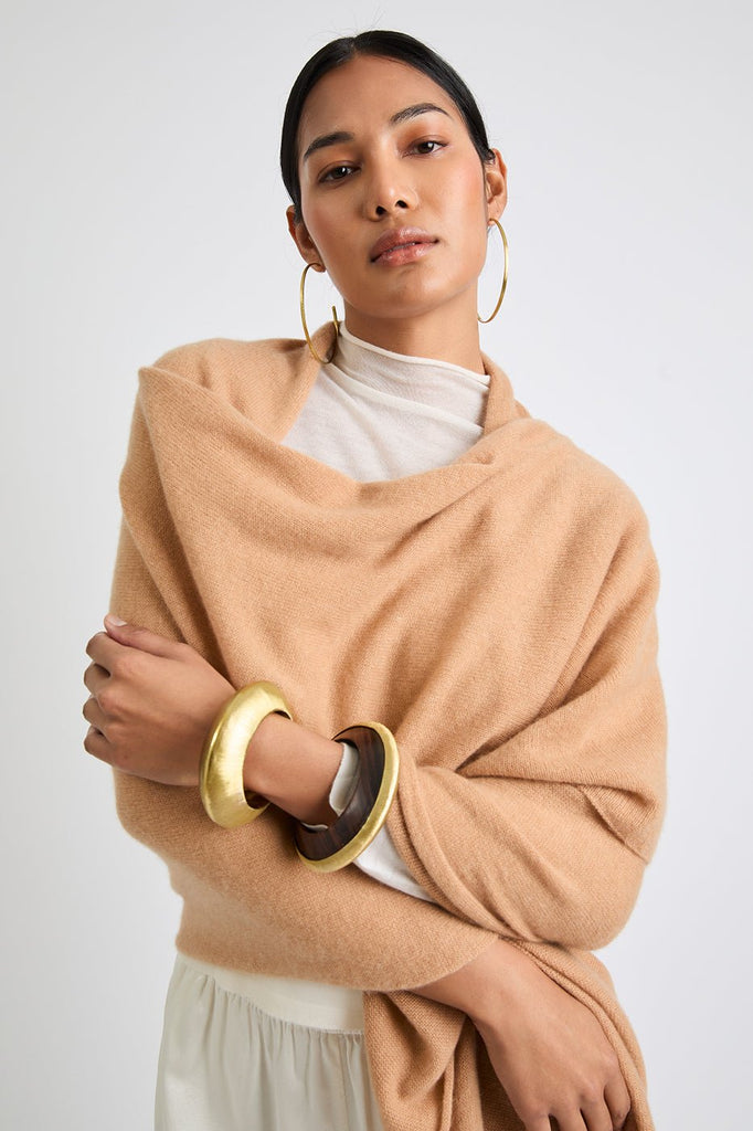 + Beryll Tina XL Cashmere Scarf | Almond - +Beryll Worn By Good People