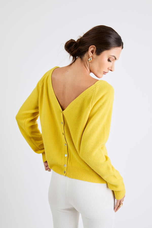 +Beryll Valentina Cardigan | Happy Yellow - +Beryll Worn By Good People