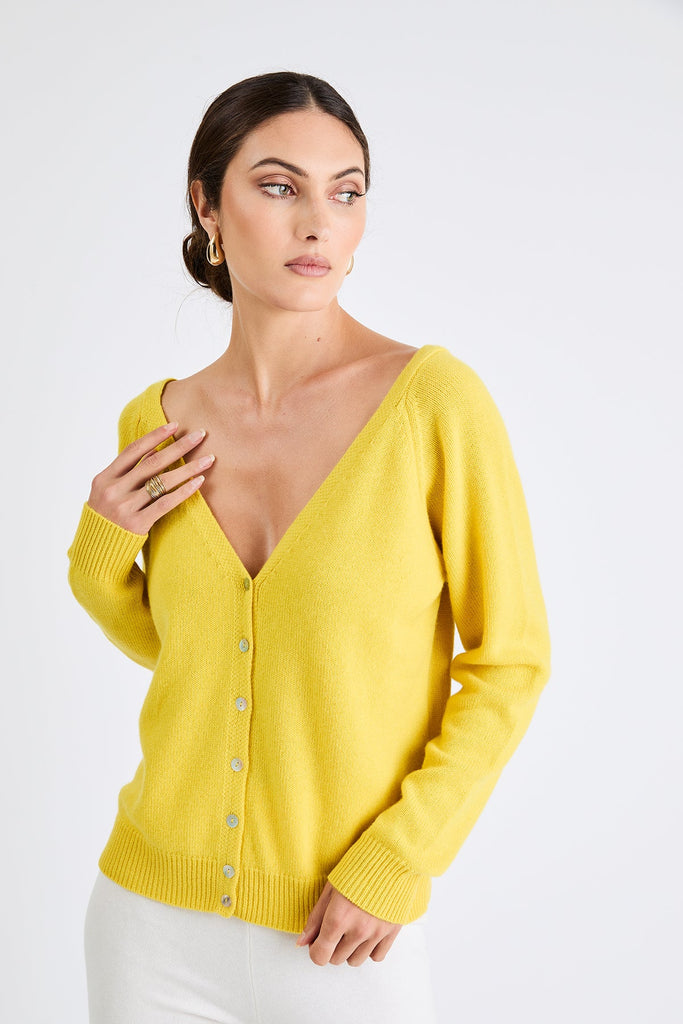 +Beryll Valentina Cardigan | Happy Yellow - +Beryll Worn By Good People