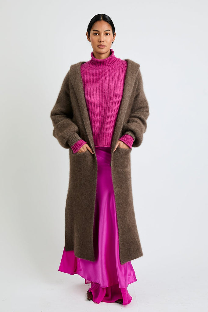 + Beryll Vivian Cashmere Coat w/ Hood | Mocha - +Beryll Worn By Good People