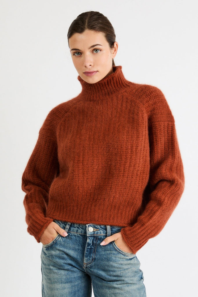 Carole Cashmere Sweater | Burnt Orange - +Beryll Worn By Good People