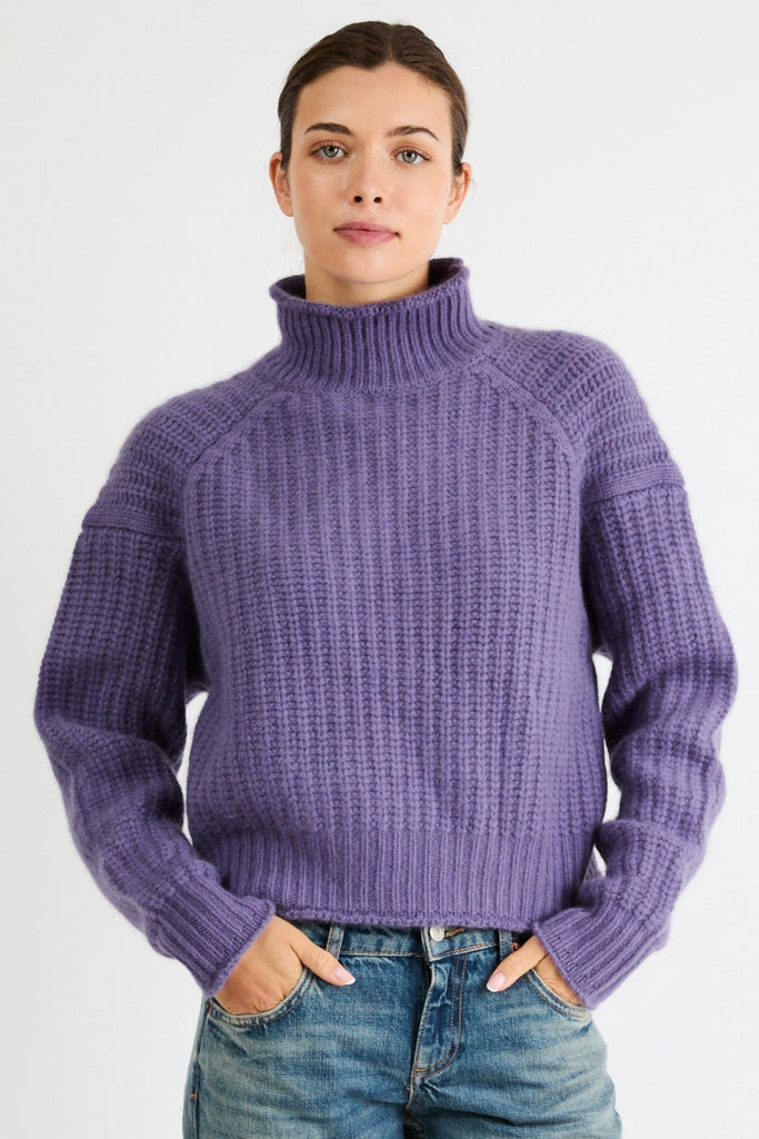 Carole Cashmere Sweater | Dark Lavender - +Beryll Worn By Good People
