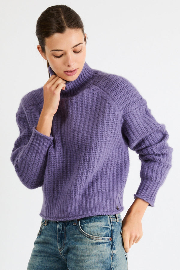 Carole Cashmere Sweater | Dark Lavender - +Beryll Worn By Good People