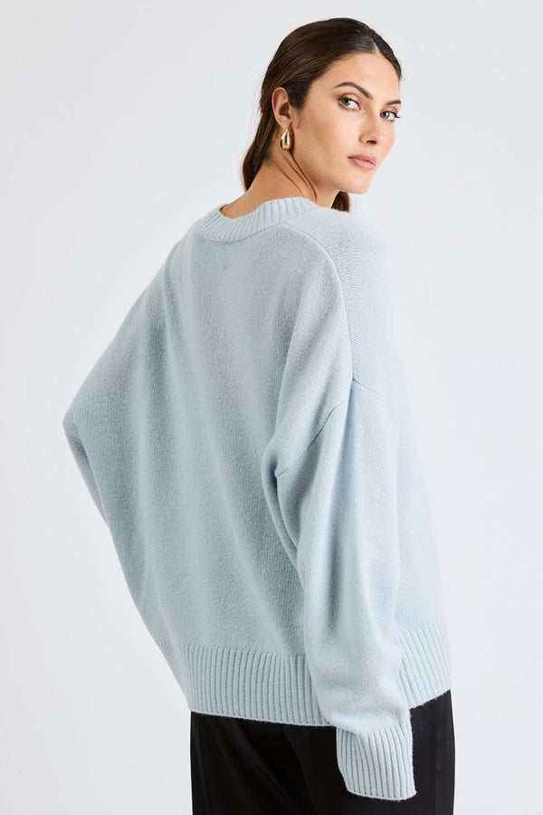 Clyde Cashmere Sweater | Pale Blue - +Beryll Worn By Good People