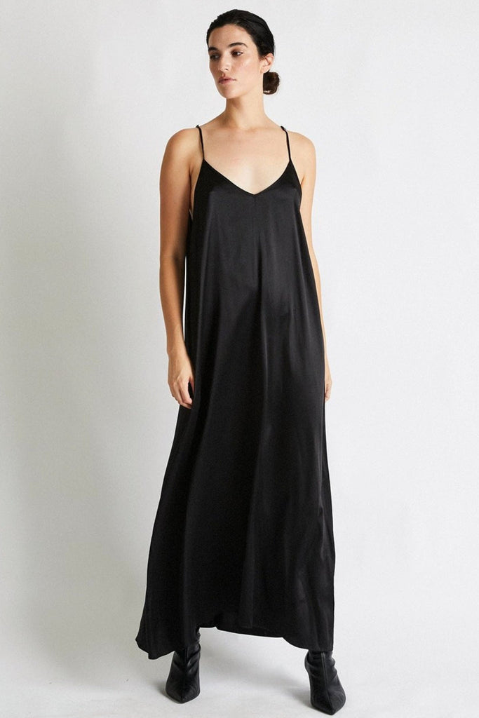 Julie Silk Maxi Dress | Black - +Beryll Worn By Good People