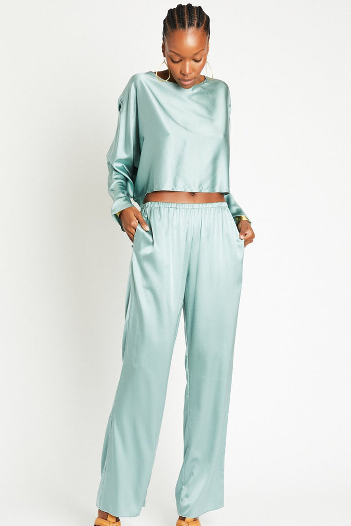 Liz Silk Pants | Mint - +Beryll Worn By Good People
