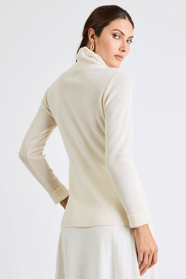 Missy Cashmere Turtleneck Sweater | Winter White - +Beryll Worn By Good People