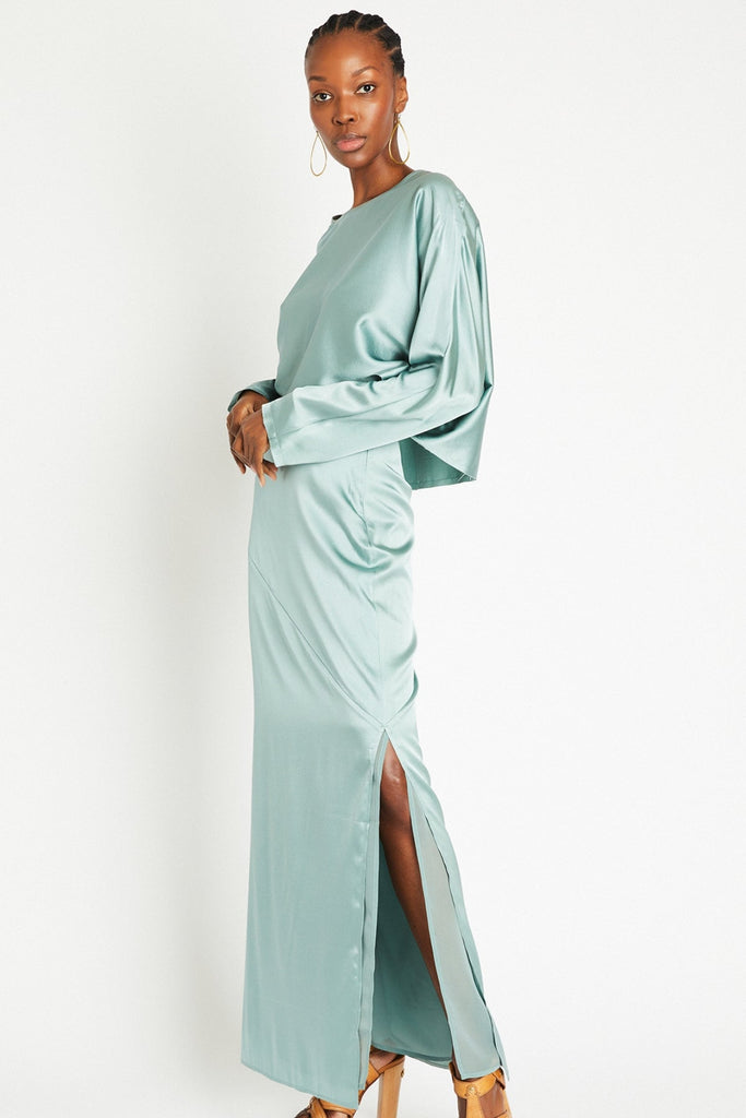 Naomi Silk Skirt | Mint - +Beryll Worn By Good People