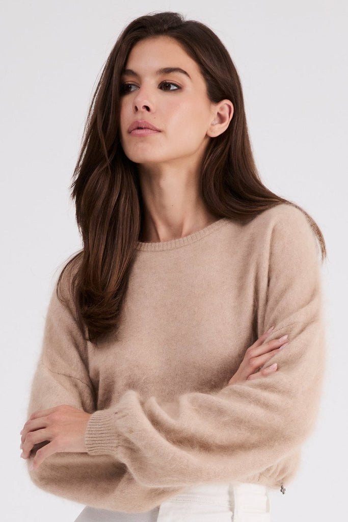 Stevie Cashmere Sweater | Latte - +Beryll Worn By Good People