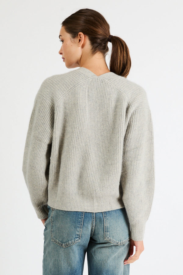 Three Button Cashmere Cardigan | Shell Gray - +Beryll Worn By Good People