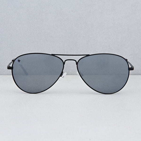 Shop +Beryll Ace Black Smoke Mirrored Aviator Sunglasses  display picture 1