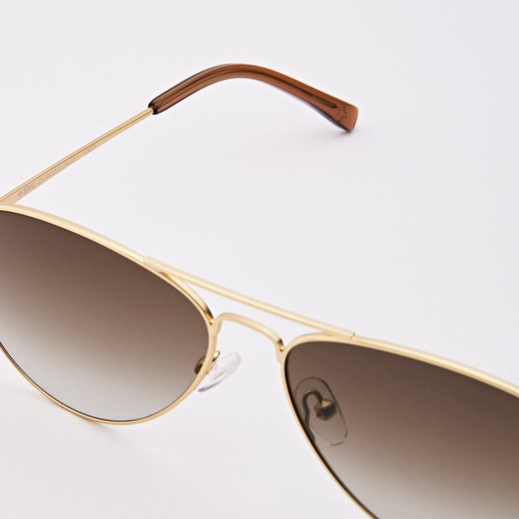 Shop +Beryll Ace Gold Brown Gradient Aviator Sunglasses Online