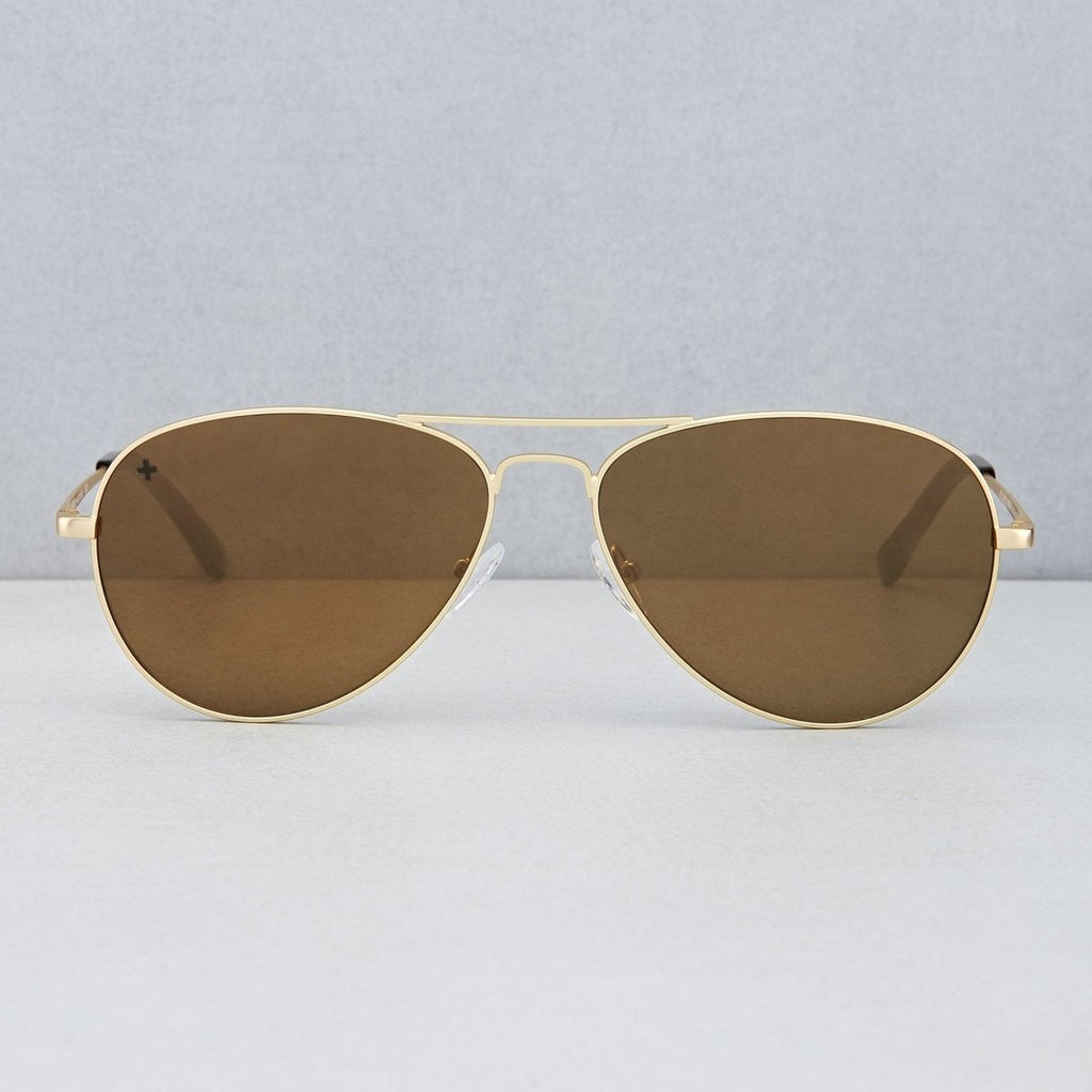Shop +Beryll Ace Gold Brown Mirrored Aviator Sunglasses Online